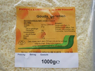 D Gouda 1kg gerieben