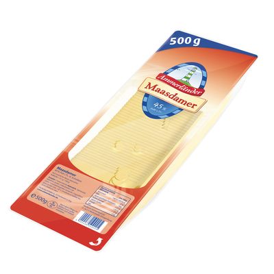 Ammerland Maasdamer 45 % in Scheiben, 500 g Pack