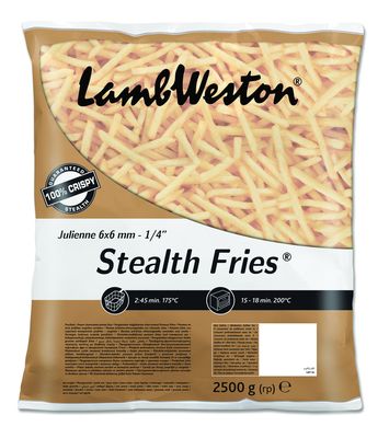 Lamb&Weston Stealth Fries Skin-on 6x6 mm, mit Reismehl ummantelt und Schale
